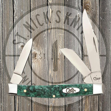 Case - Green Sparkle Kirinite - Med. Stockman - 32584