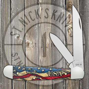 Case Copperhead - Vintage Flag - Embellished Smooth Natural Bone - 36031
