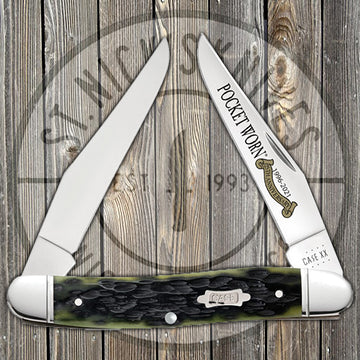 Case Muskrat - Pocket Worn - 25th Anniversary Olive Green Bone - 38195