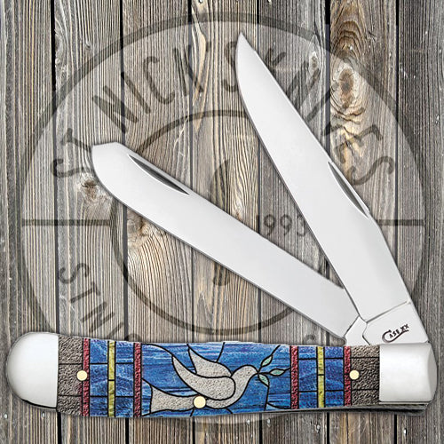 Case Trapper - Natural Bone - Stained Glass Color Wash "Dove" - 38715