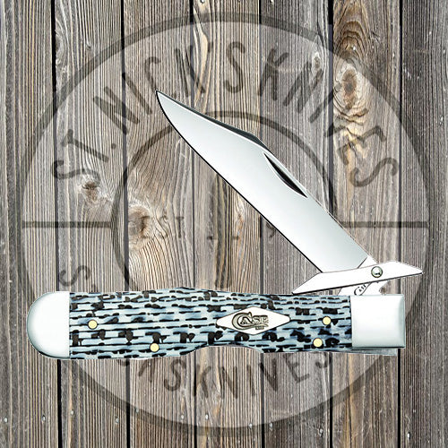 Case - Cheetah - White & Black Carbon Fiber/G10 Weave Smooth - 38922