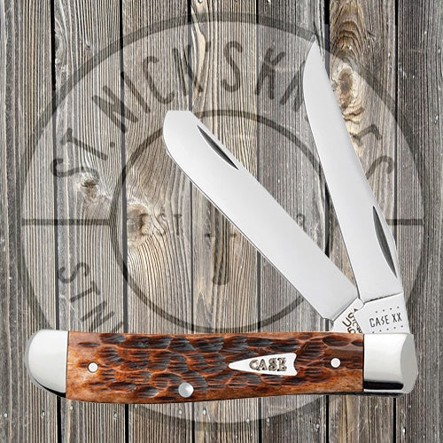 Case - Brown Bone Peach Seed Jig Mini Trapper - 42652