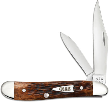 Case Peanut - Brown Bone Peach Seed Jig Bone - 42656