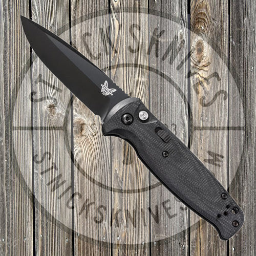 Benchmade - CLA - Automatic - Black G-10 - Black Blade - Plain Edge - 4300BK
