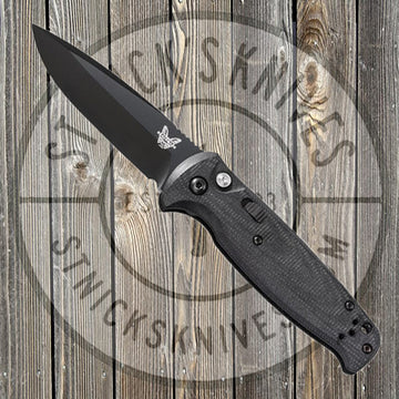 Benchmade - CLA - Automatic - Black G-10 - Black Blade - Plain Edge - 4300BK