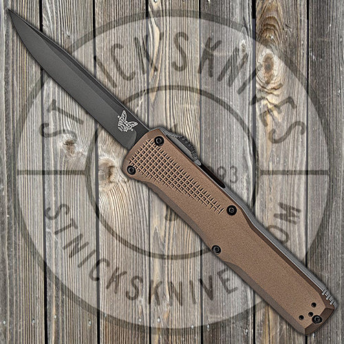 Benchmade Phaeton - D/A OTF - Automatic - Bronze Handle - Black DLC - 4600DLC-1