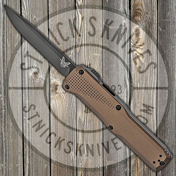Benchmade Phaeton - D/A OTF - Automatic - Bronze Handle - Black DLC - 4600DLC-1