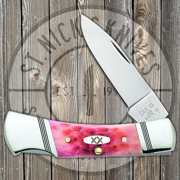 Case - Lockback - Standard Jig - Raspberry Bone - 27724