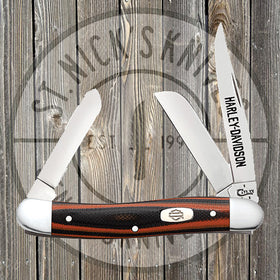 Case - Harley Davidson - Orange & Black G10 - Medium Stockman - 52170