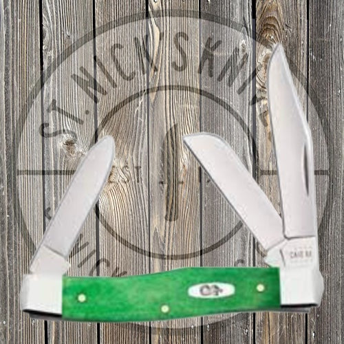 Case - Medium Stockman Knife - Smooth Brilliant Green Bone -  52821