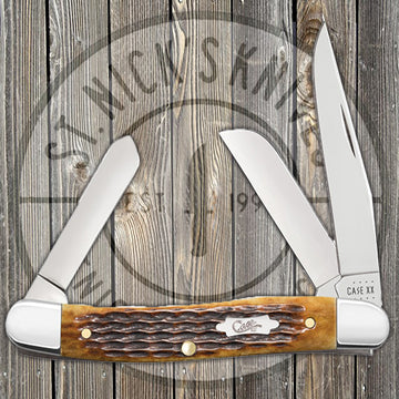 Case Medium Stockman - Antique Bone - Rogers Corn Cob Jig - 52834