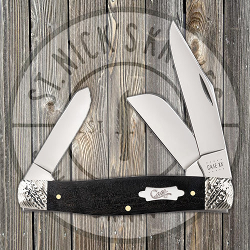 Case Large Stockman - Ebony Wood - Worked Bolsters - 59673