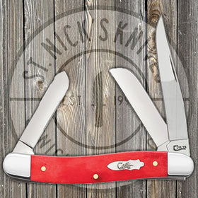 Case - Stockman - Medium - Dark Red Bone - Smooth - 60542