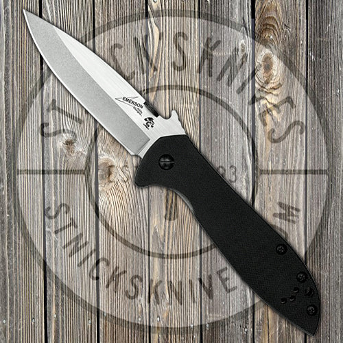 Kershaw - CKC-4KXL D2 - Emerson Opener - G10 Overlay - D2 Steel Blade - Steel Handle - 6055D2