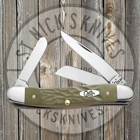 Case - Rough Olive Green Synthetic - Medium Stockman - 63722