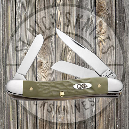 Case - Rough Olive Green Synthetic - Medium Stockman - 63722