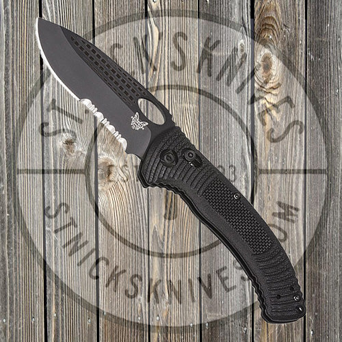 Benchmade - Tarani - Aileron - AXIS lock - Black Serrated - Laser Grip - 737SBK