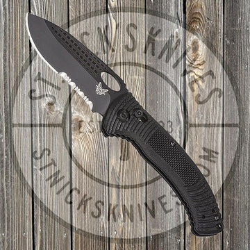 Benchmade - Tarani - Aileron - AXIS lock - Black Serrated - Laser Grip - 737SBK