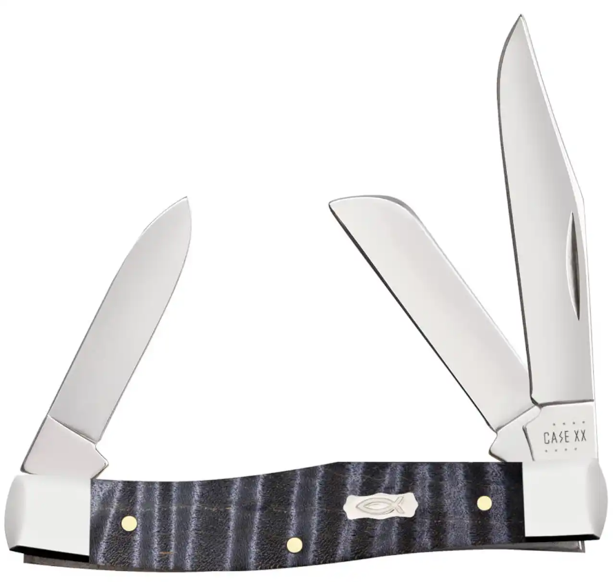 Case Medium Stockman - Smooth Purple Curly Maple - 80541