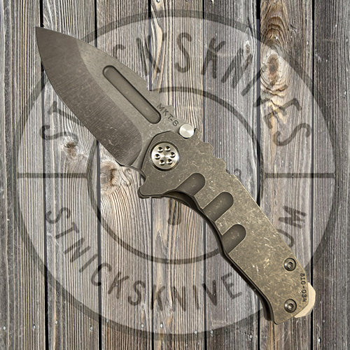 Medford - Micro Praetorian T - S35VN - Tumbled Drop Point Blade - Tumbled Handle - Tumbled Back Spring - 810-034