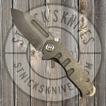 Medford - Micro Praetorian T - S35VN - Tumbled Drop Point Blade - Tumbled Handle - Tumbled Back Spring - 810-034