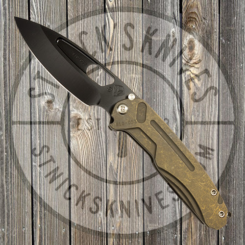 Medford - Infraction - S35VN - Standard Grind - PVD Blade Finish - Bronze Ano Handle - Bronze Ano Spring - PVD Pocket Clip - 810-053