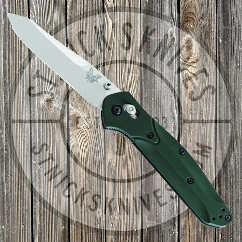 Benchmade - Osborne - Green Aluminum Handle - Plain Blade - 940