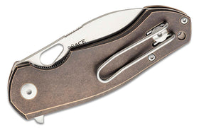 GiantMouse ACE Biblio - Bronze Handle with Natural Micarta Inlay - M390 - CLOSEOUT - 0