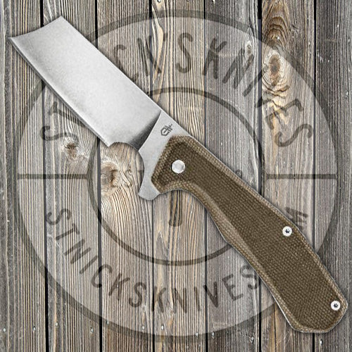 Gerber - Asada - Cleaver - Flipper - Olive Micarta Scale - D2 Steel - 30-001812