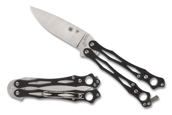 Spyderco SmallFly 2 - Balisong - Black G10 - CPM-S30V - B02GP2