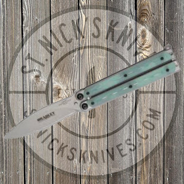 BEAR & SON - Kimura Spear Point Balisong, Natural G10 Handle Scales - BCC907