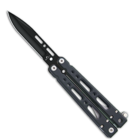 Bear & Son - Bear Song IV: 4 1/4in Bowie Clip Black Powder Coated - B-450-AlBK-B