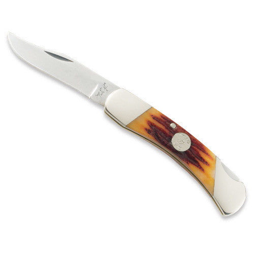 Bear & Son - Stag Bone - Medium Lockback - Red - CRSB05