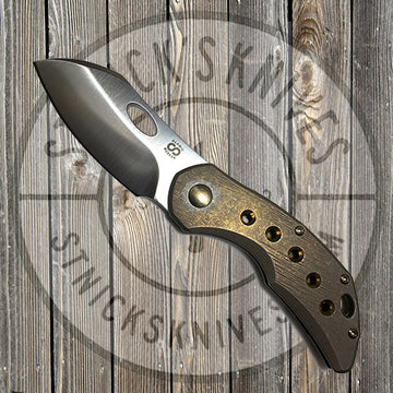 Olamic - Busker 365 - M390 Largo Blade - Satin Finish - Kinetic Earth Frames - 390L