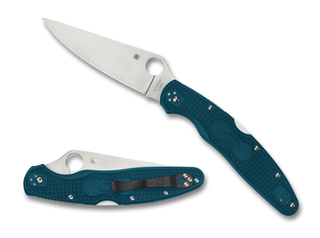Spyderco Police 4 Lightweight - Blue FRN Handle - K390 Blade - C07FP4K390