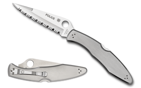 Spyderco Police - Stainless Steel - Serrated Edge - C07S