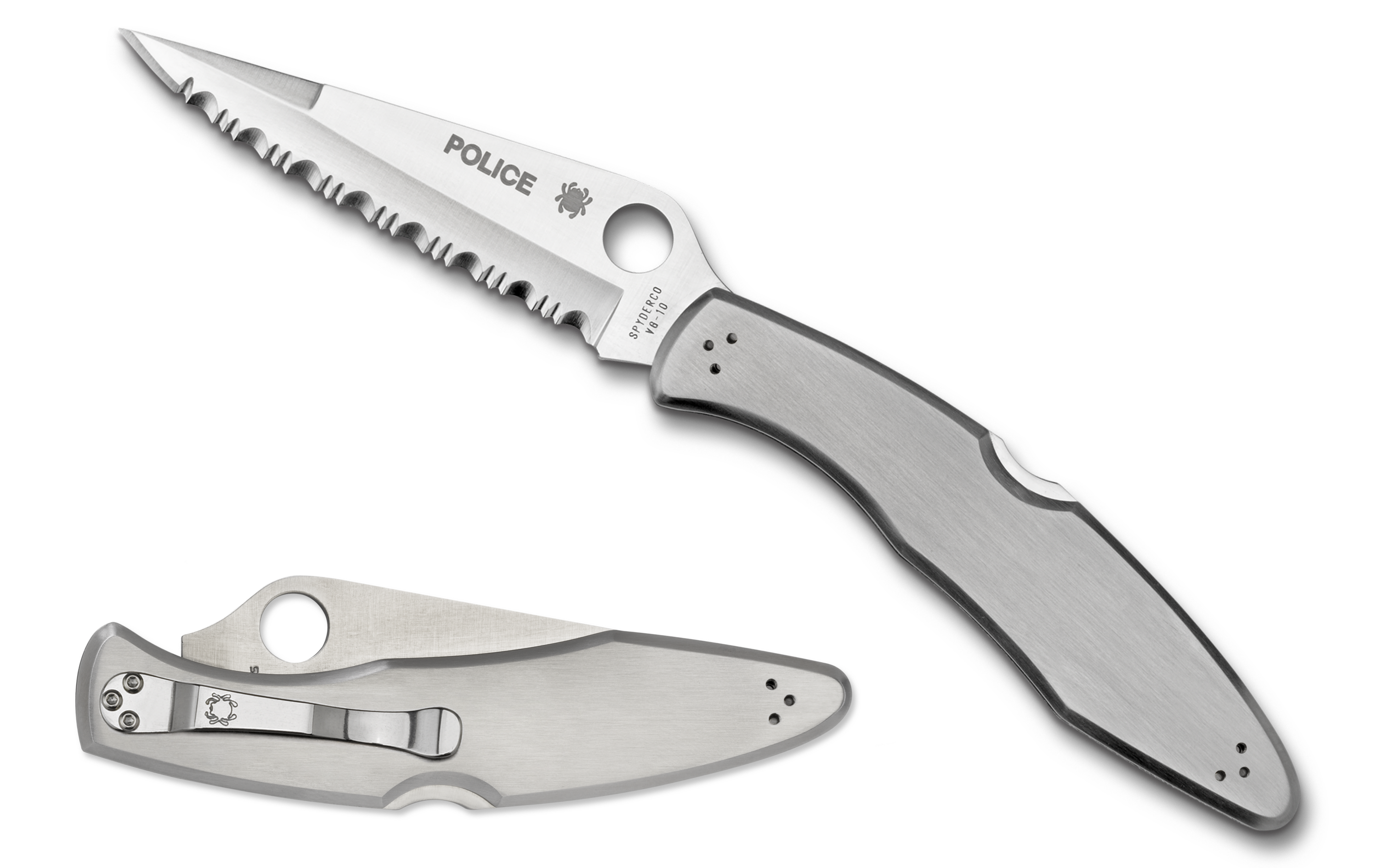 Spyderco Police - Stainless Steel - Serrated Edge - C07S