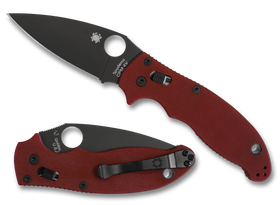 Spyderco Manix 2 - Red G-10 - Black CPM-4V Blade - St. Nick's Knives Exclusive - C101GPRDBK2