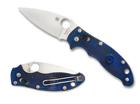 Spyderco Manix 2 Lightweight - Plain Edge CTS-BD1 - Translucent Blue FRN - C101PBL2