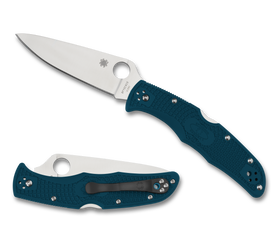 Spyderco Endura 4 - K390 - Plain Edge - Blue FRN - C10FPK390