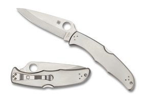 Spyderco Endura 4 - Plain Blade - Stainless Handle - C10P - SNK/WTO - Home Office