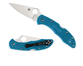 Spyderco Delica 4 - Flat Ground - Plain Edge - Blue FRN - C11FPBL