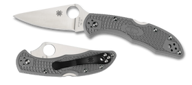 Spyderco Delica 4 - Flat Ground - Grey FRN - C11FPGY