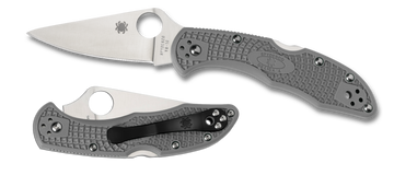 Spyderco Delica 4 - Flat Ground - Grey FRN - C11FPGY