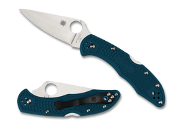 Spyderco Delica 4 - Plain K390 Blade - Blue FRN Handle - C11FPK390 - SNK/WTO - Home Office