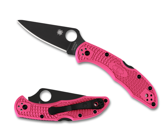 Spyderco Delica 4 - CPM-S30V - Pink FRN - DLC Blade - C11FPPNS30VBK