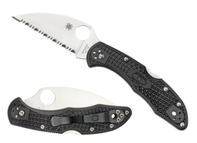 Spyderco Delica 4 - Fully Serrated - Wharncliffe - Black FRN - C11FSWCBK - CLOSEOUT