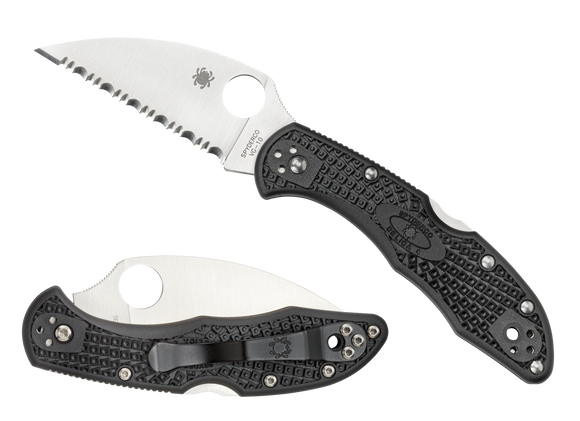 Spyderco Delica 4 - Fully Serrated - Wharncliffe - Black FRN - C11FSWCBK - CLOSEOUT