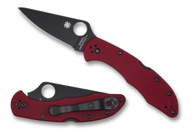 Spyderco Delica 4 - St. Nick's Exclusive - Red G10 - HAP40/SUS410 Laminate Blade -  C11GPRDBKE