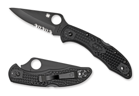 Spyderco Delica 4 - Flat Ground - Partially Serrated - C11PSBBK - SNK/WTO - Home Office